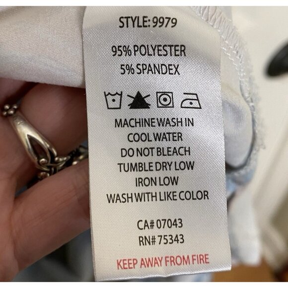 Tahari Long Tank Dress L • Pastel Palm Leaf Boho Resort Maxi with Pockets - Picture 6 of 6